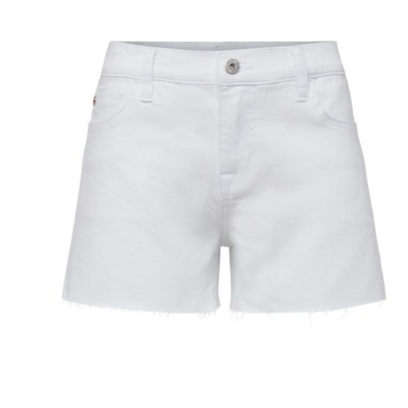 HUDSON
Gracie Mid-Rise Raw-Edge Shorts - Picture 6 of 8